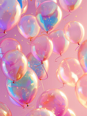Holographic balloons - party concept