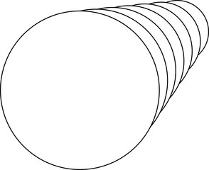 Circle flowing blend out line for badges, tag, label, element, banner