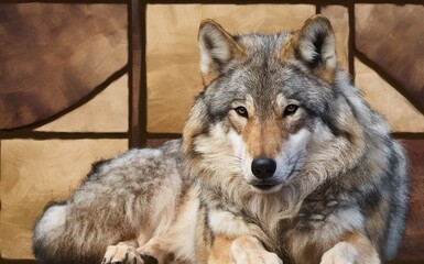Fototapeta premium close up of a wolf