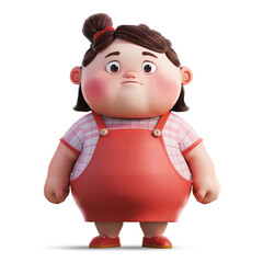 Cute 3D fat girl character