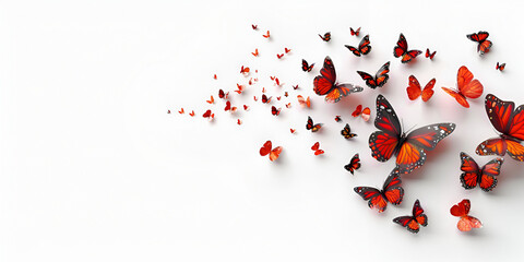 butterflies isolated on white background