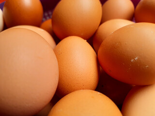 background of fresh eggs being sold at the market