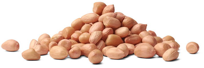 pile of peanuts, aka groundnuts, most popular nuts with skin, enjoyed for their delicious taste and...