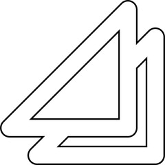 Triangle line shapes. Geometric element