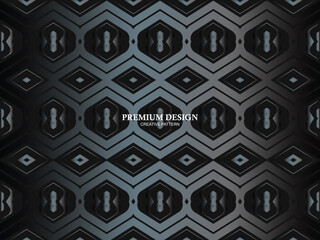 Premium background with abstract pattern. Modern steel and black carbon fiber background. light and shadow.	