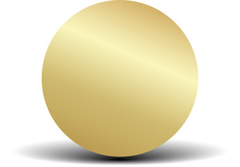 Gold paper circle and shadow. Element for design