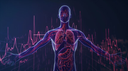 Sistema respiratório humano - Ilustração 