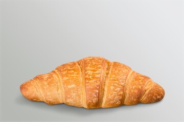 Croissant bread  tasty dish on the desk
