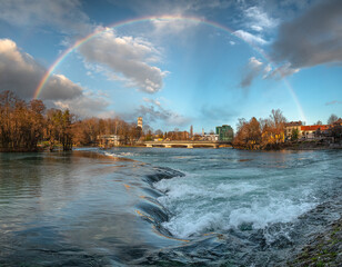 rainbow over the river