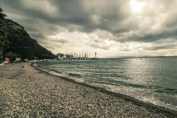 beach in the morning