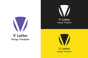 V Logo Template