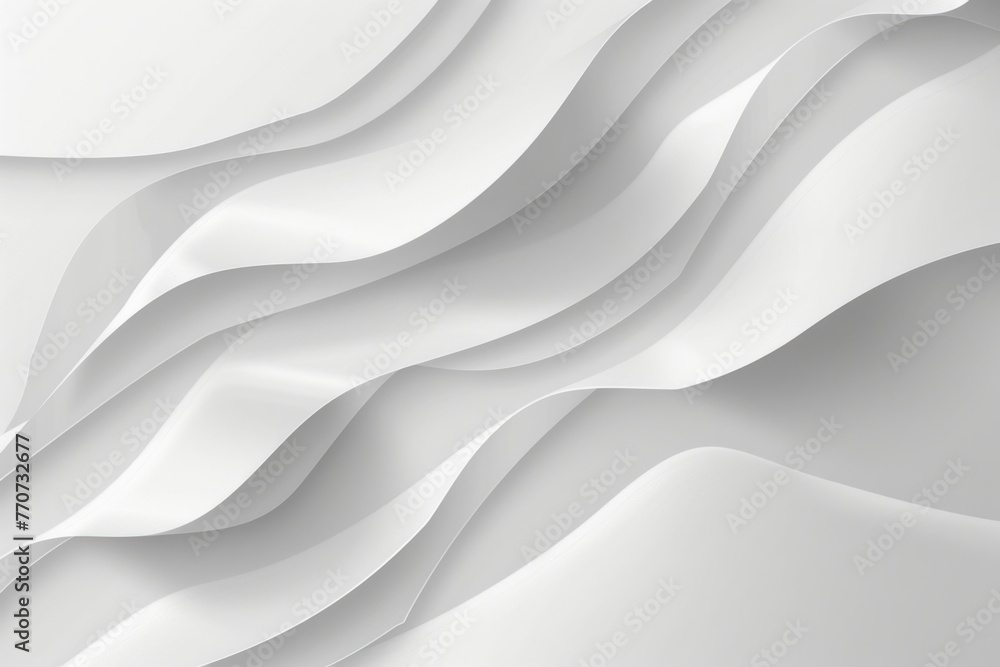 Poster abstract white background with geometric paper texture and lines for design generative ai