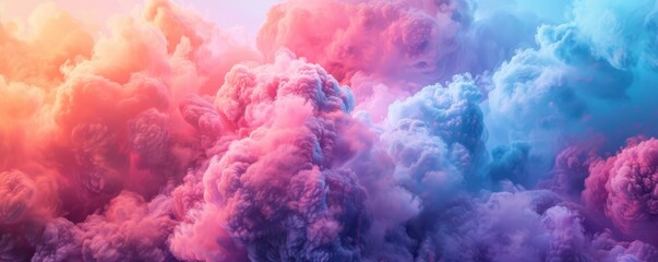The dynamic contrast between vibrant hues and soft pastels within a swirling powder cloud, representing the spectrum of lifes vibrancy Dynamic. - obrazy, fototapety, plakaty