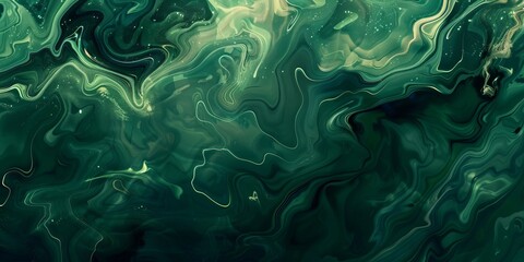 Abstract background, organic, flowing, deep forest green background  - obrazy, fototapety, plakaty