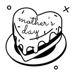 Here’s a glyph sticker of a mothers day cake