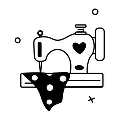 Download glyph sticker of a sewing machine 