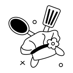 Grab this glyph sticker of kitchen tools