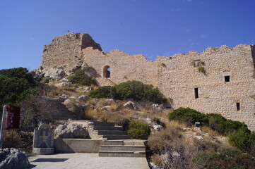 Access to the Caslte of Kritinia in the island of Rhodes (Greece)
