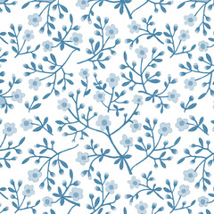 Pattern flower floral spring blossom illustration vector fabric textile design leaf leaves