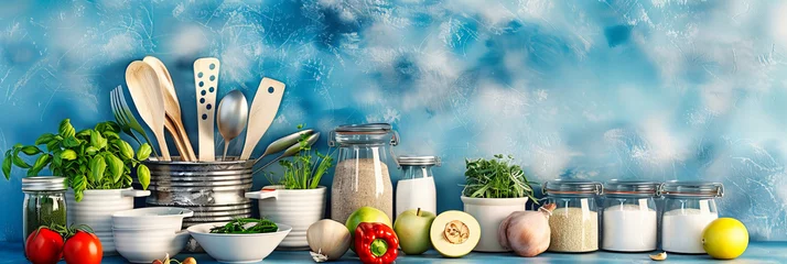 Poster The Quintessence of Health: An Assortment of Fresh Vegetables and Fruits on a Wooden Surface, Celebrating Organic Ingredients © Jahid