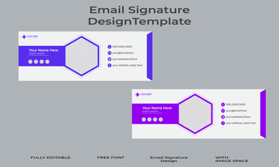 Fototapeta premium Email Signature Design, Modern Email Signature Design, Professional Email Signature Design, Eye Catching Design, Twist Colorful Design