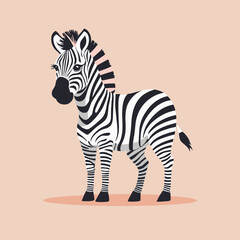 Cute zebra cartoon illustration vector design