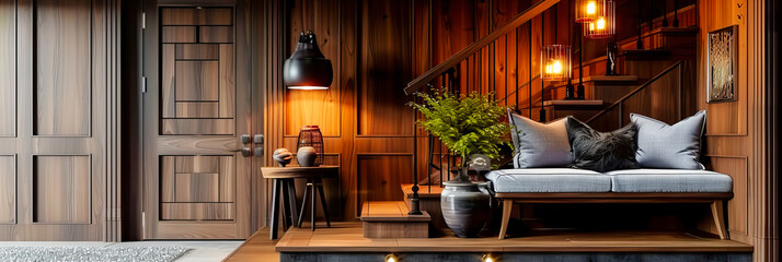 Timeless Wooden Charm: A Vintage-Inspired Room with Modern Touches, Showcasing Elegant Simplicity and Warmth