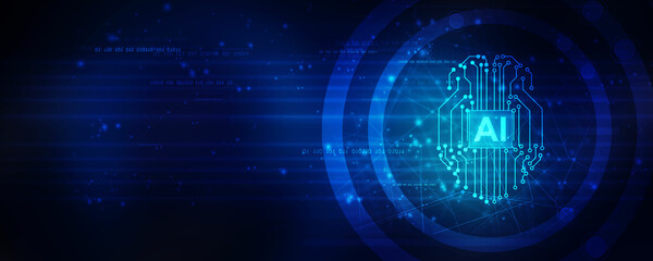 2d illustration Artificial Intelligence (AI) concept
