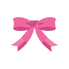 A bow with ribbon, lady's beauty things, illustration a white background. Pinkcore. Pink for girls