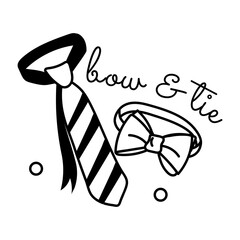 Easy to use glyph sticker showing neckwear accessories  