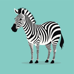 Fototapeta na wymiar Cute cartoon zebra illustration vector design