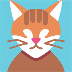 cat, icon colored shapes