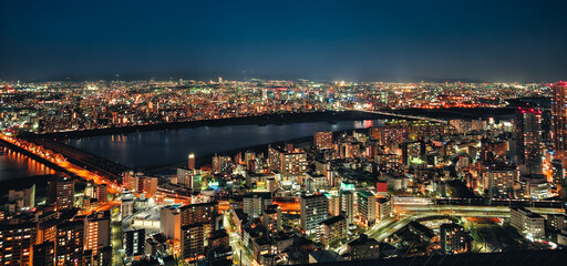 Lights From Buildings In Tokyo Seen From Above