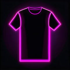 Glowing Elegance: Pink Neon T-shirt Icon Inspirations(Generative AI)