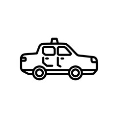 taxi icon vector in line style