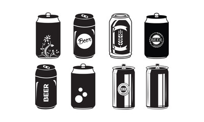 Beer can SVG, Silhouette, Cut File, cutting files, printable design, Clipart,