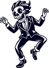 Skull dance vector illustration design.