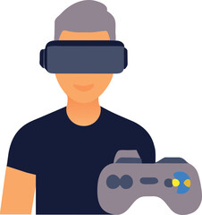 vr gaming, icon colored shapes