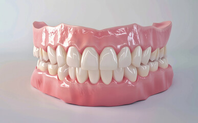 Obraz premium Fake Tooth Resting on White Surface