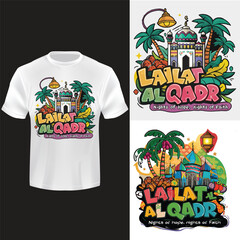 Lailat al-Qadr Nights of Hope, Nights of Faith T-shirt Design Template