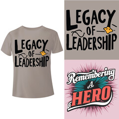 Legacy of Leadership tees t-Shirt Design Template © expressgenius