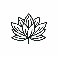 illustration logo of lotus flower