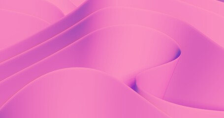 Abstract pink background curved stripes pattern in design 3d render