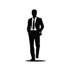 Businessman vector icon Black symbol illustration
