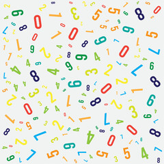 Number Background vector design 