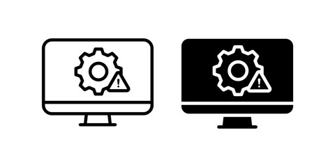 System Error icon. computer error sign.  for mobile concept and web design. vector illustration