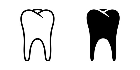 Tooth icon. for mobile concept and web design. vector illustration