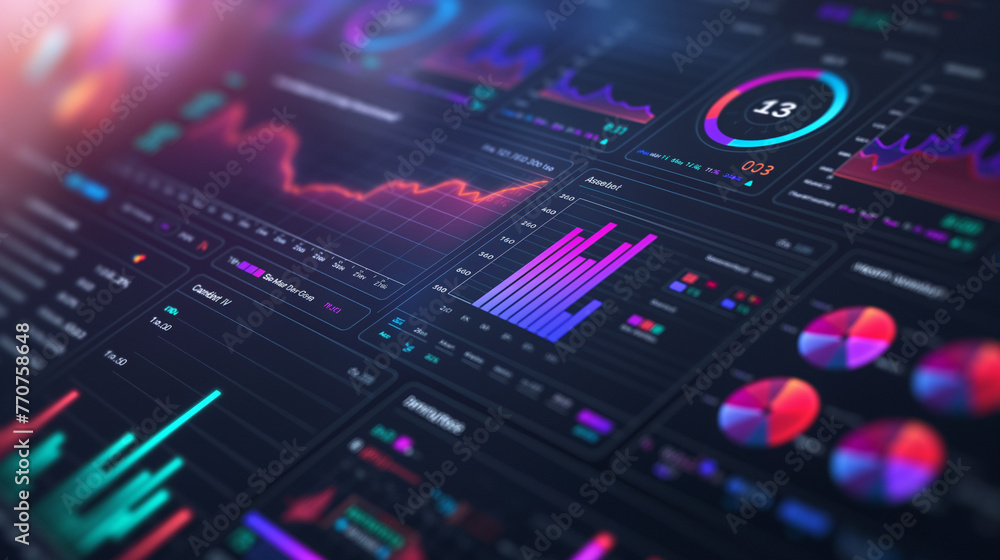 Poster screenshot of a modern minimalist dashboard for ecommerce data visualization and reporting, the back