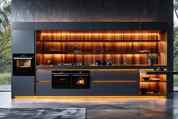 modern elegance of a kitchen design at home professional advertising photography