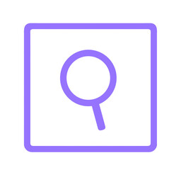 シンプルな紫色の検索マーク